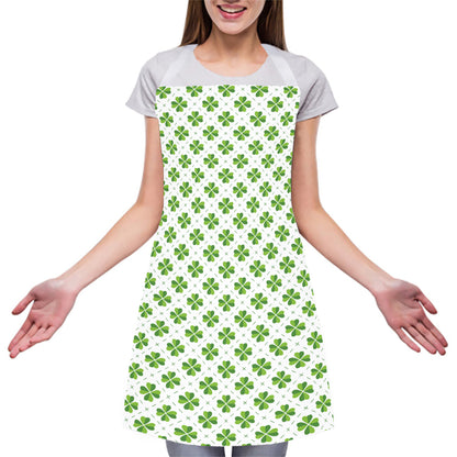 Shamrock Saint Patrick's Day Print Adjustable Apron