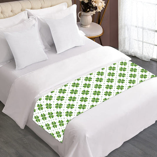 Shamrock Saint Patrick's Day Print Bed Runner