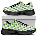 Shamrock Saint Patrick's Day Print Black Chunky Shoes