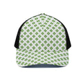 Shamrock Saint Patrick's Day Print Black Mesh Trucker Hat