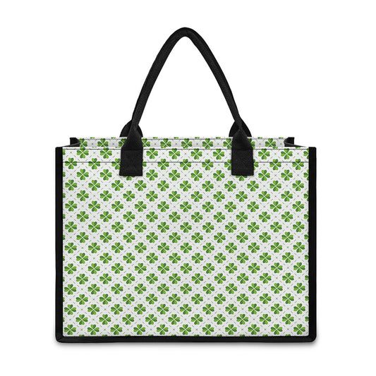 Shamrock Saint Patrick's Day Print Canvas Tote Bag