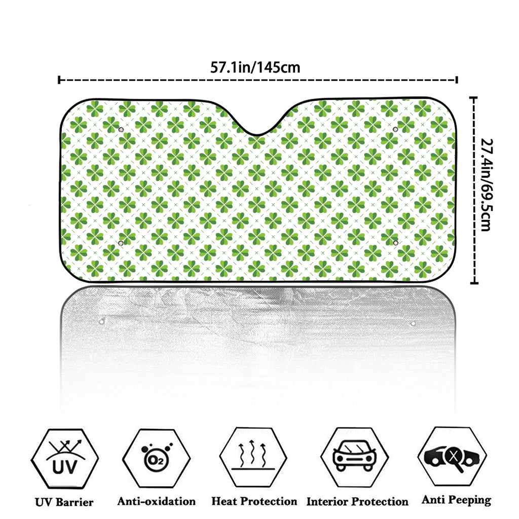 Shamrock Saint Patrick's Day Print Car Windshield Sun Shade