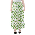 Shamrock Saint Patrick's Day Print Chiffon Maxi Skirt