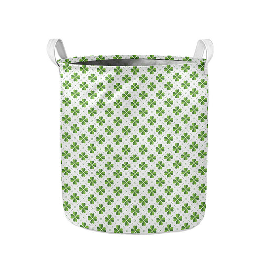Shamrock Saint Patrick's Day Print Collapsible Laundry Basket