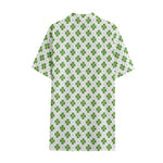 Shamrock Saint Patrick's Day Print Cotton Hawaiian Shirt