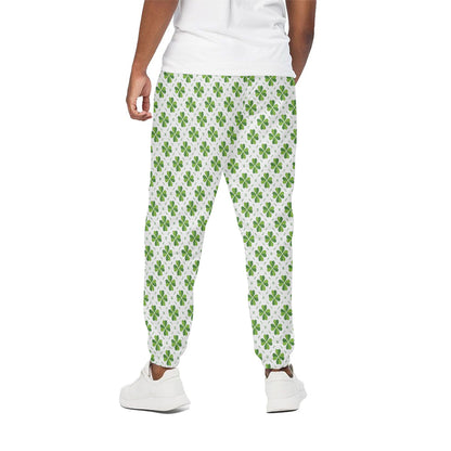 Shamrock Saint Patrick's Day Print Cotton Pants