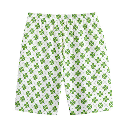 Shamrock Saint Patrick's Day Print Cotton Shorts