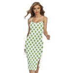 Shamrock Saint Patrick's Day Print Cross Back Cami Dress