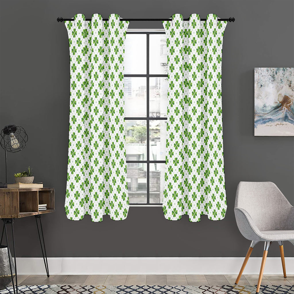 Shamrock Saint Patrick's Day Print Curtain