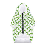 Shamrock Saint Patrick's Day Print Dog Zip Up Hoodie