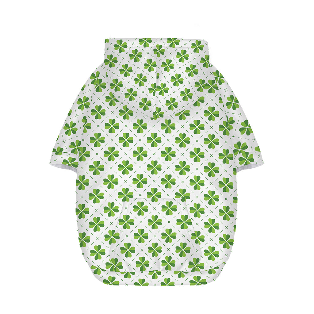 Shamrock Saint Patrick's Day Print Dog Zip Up Hoodie