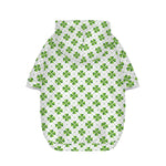Shamrock Saint Patrick's Day Print Dog Zip Up Hoodie