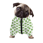 Shamrock Saint Patrick's Day Print Dog Zip Up Jacket