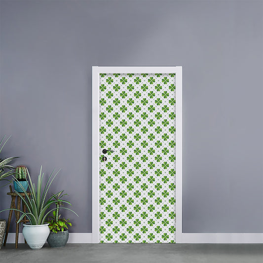Shamrock Saint Patrick's Day Print Door Sticker