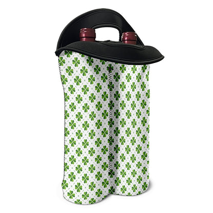 Shamrock Saint Patrick's Day Print Double Neoprene Wine Tote