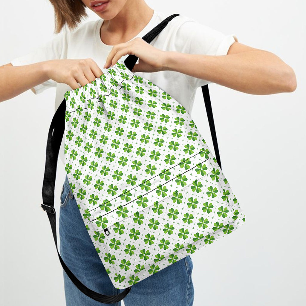 Shamrock Saint Patrick's Day Print Drawstring Backpack