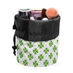 Shamrock Saint Patrick's Day Print Drawstring Makeup Bag