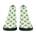 Shamrock Saint Patrick's Day Print Flat Ankle Boots