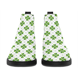 Shamrock Saint Patrick's Day Print Flat Ankle Boots