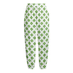 Shamrock Saint Patrick's Day Print Fleece Lined Knit Pants