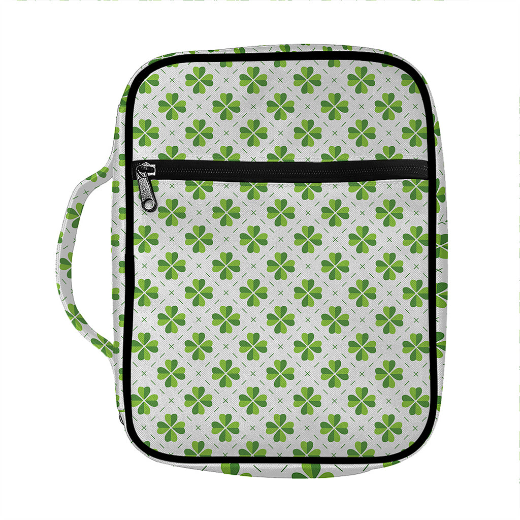 Shamrock Saint Patrick's Day Print Front Pocket Bible Bag