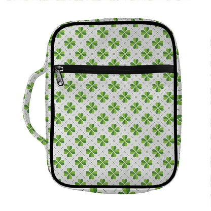Shamrock Saint Patrick's Day Print Front Pocket Bible Bag
