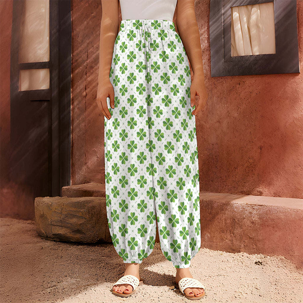 Shamrock Saint Patrick's Day Print Harem Pants