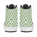 Shamrock Saint Patrick's Day Print High Top Leather Sneakers