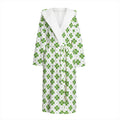 Shamrock Saint Patrick's Day Print Hooded Bathrobe