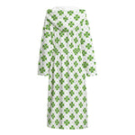 Shamrock Saint Patrick's Day Print Hooded Bathrobe