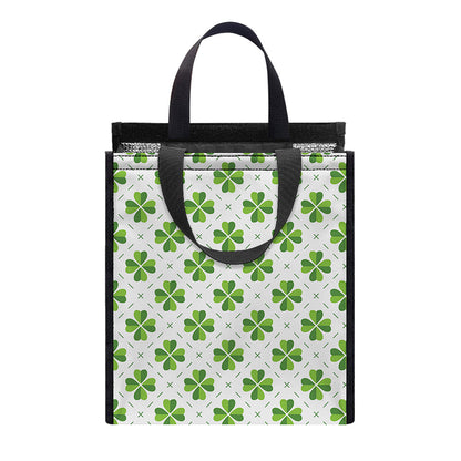 Shamrock Saint Patrick's Day Print Insulated Lunch Tote