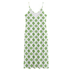 Shamrock Saint Patrick's Day Print Jersey Midi Cami Dress