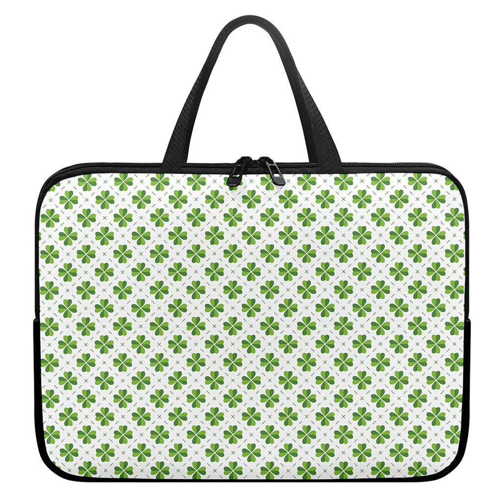 Shamrock Saint Patrick's Day Print Laptop Sleeve With Handle