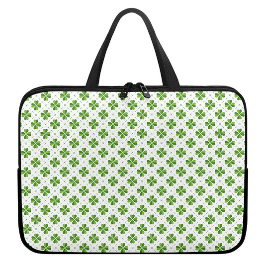 Shamrock Saint Patrick's Day Print Laptop Sleeve With Handle