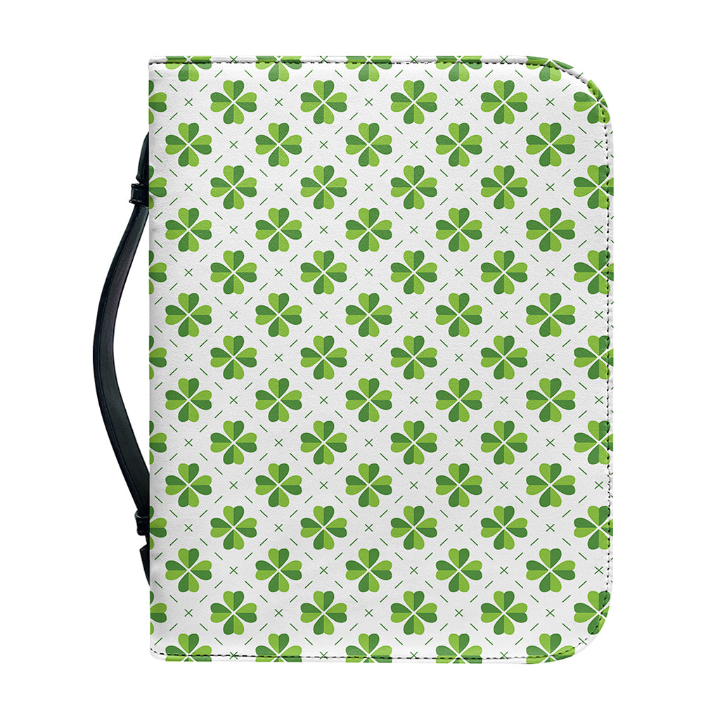 Shamrock Saint Patrick's Day Print Leather Bible Cover