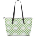 Shamrock Saint Patrick's Day Print Leather Tote Bag With Zipper