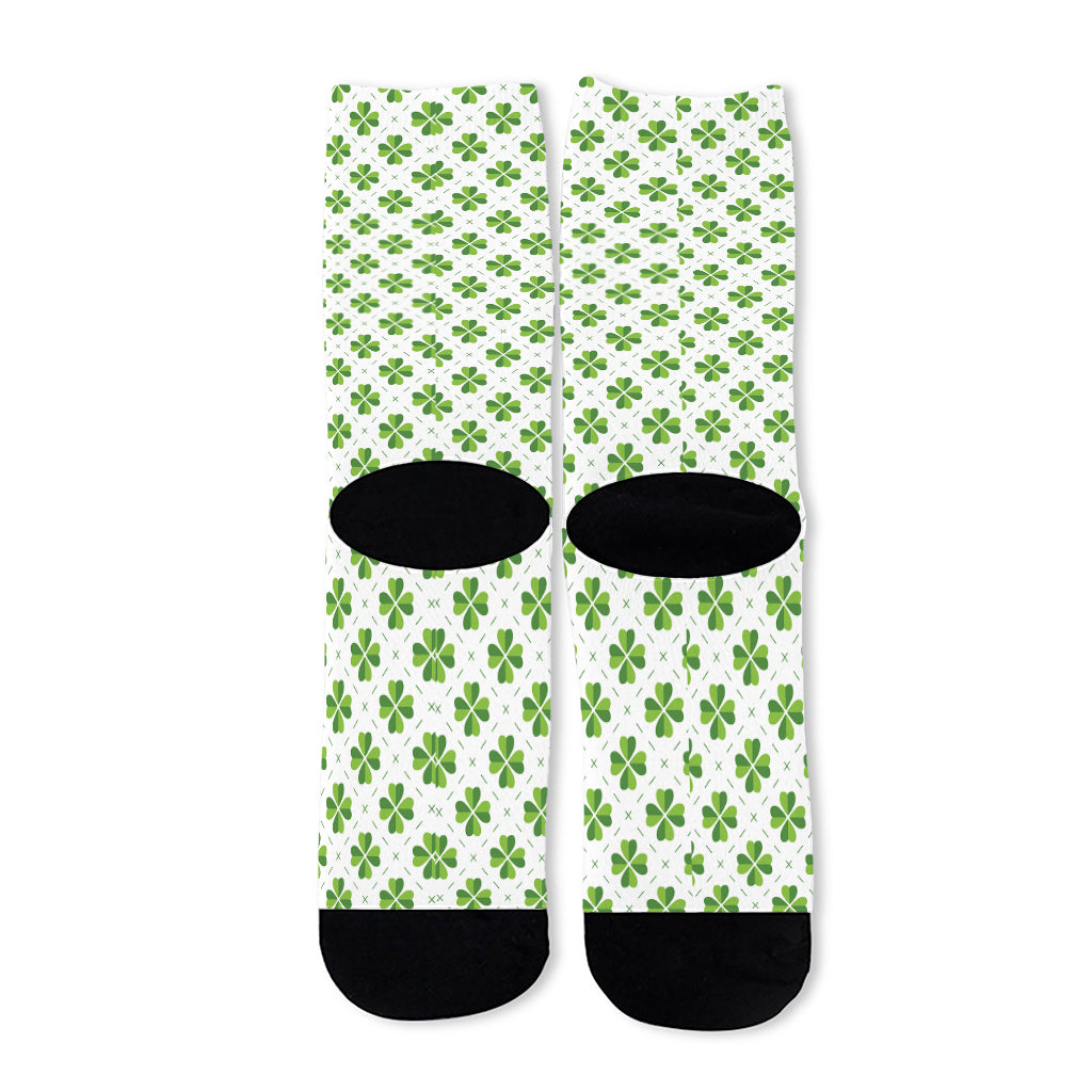 Shamrock Saint Patrick's Day Print Long Socks