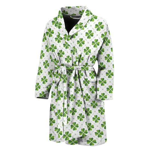 Shamrock Saint Patrick's Day Print Men's Bathrobe
