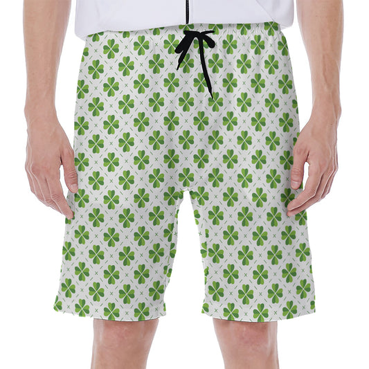 Shamrock Saint Patrick's Day Print Men's Beach Shorts