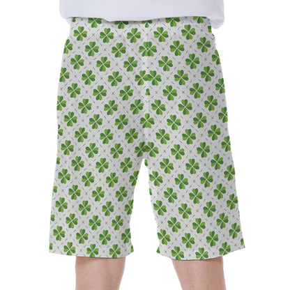 Shamrock Saint Patrick's Day Print Men's Beach Shorts