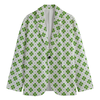 Shamrock Saint Patrick's Day Print Men's Blazer