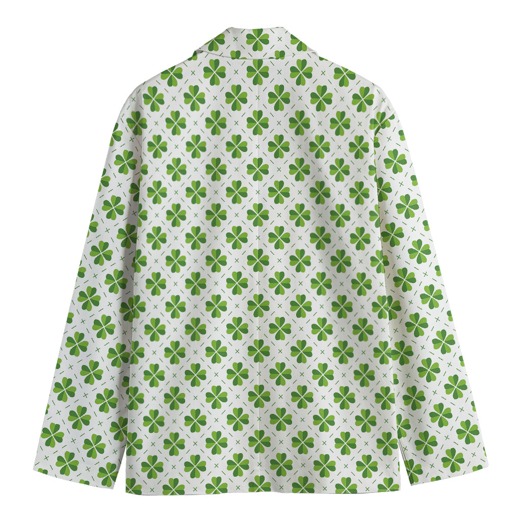 Shamrock Saint Patrick's Day Print Men's Blazer