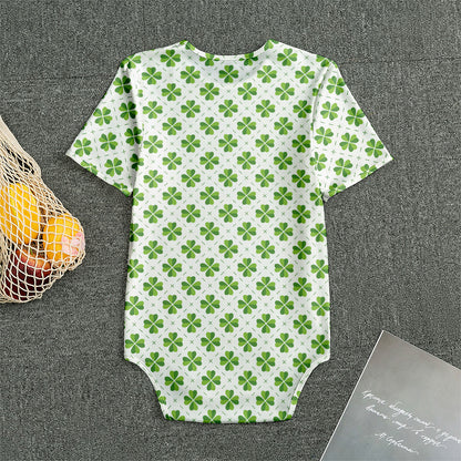 Shamrock Saint Patrick's Day Print Men's Bodysuit