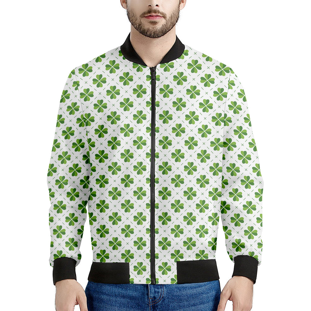 Shamrock Saint Patrick's Day Print Men's Bomber Jacket