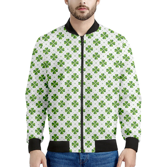 Shamrock Saint Patrick's Day Print Men's Bomber Jacket