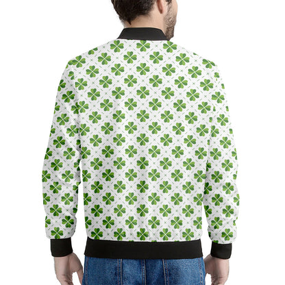 Shamrock Saint Patrick's Day Print Men's Bomber Jacket