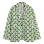 Shamrock Saint Patrick's Day Print Men's Cotton Blazer