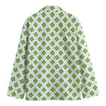 Shamrock Saint Patrick's Day Print Men's Cotton Blazer