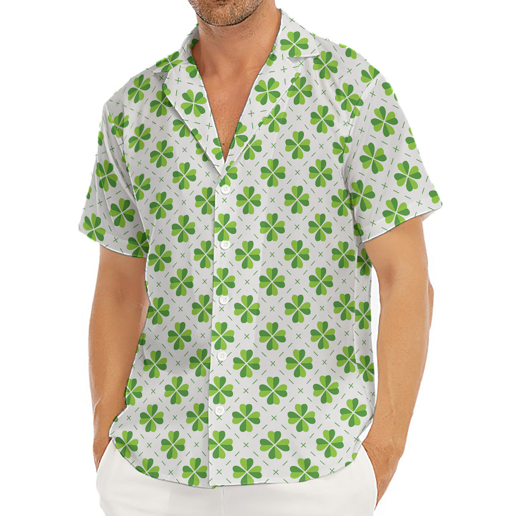 Shamrock Saint Patrick's Day Print Men's Deep V-Neck Shirt