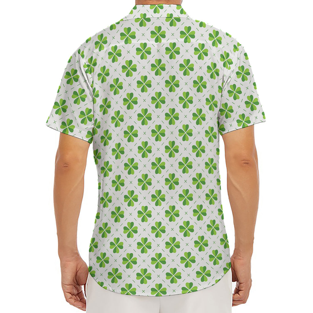 Shamrock Saint Patrick's Day Print Men's Deep V-Neck Shirt